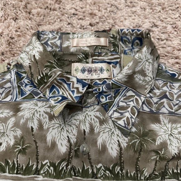 Vintage Campia Moda Tan Button Up Hawaiian Shirt Short Sleeve Men’s Size 2X - Picture 3 of 16